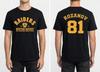 Hockey Rivalry T-Shirt #81 Front And Back Graphic Print Tee S-5XL