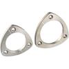 2" 3 Bolt Exhaust Flange Exhaust Gasket Exhaust Flange Connection Kit Fit for 51mm Exhaust Stainless Bros SS304-1 Pcs Flange and 1 Pcs Gasket