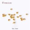 2.5mm 3mm 18K Gold Plated Crimp End Beads,Crimp Beads For Jewelry Making Supplies,Necklace End Bead,Bracelets Accessories