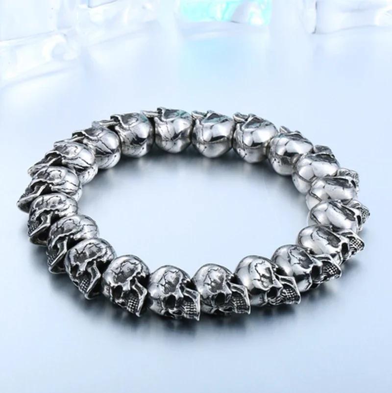 Lion head animal bracelet for men stainless steel braided chain wristband bracelet fashion hip hop jewelry