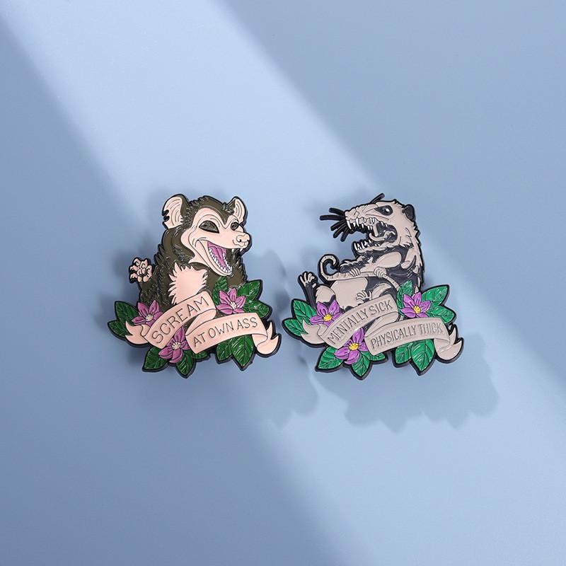 Creative Forest Hamster Brooch Unique Animal Pin Stylish Metal Badge For All Occasions