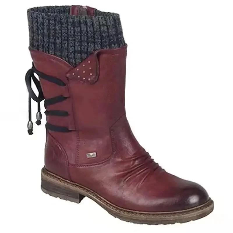 Women Winter Mid-Calf Boots  Winter Shoes Ladies Fashion Snow Boots Shoes Thigh High Suede Warm Botas 2025