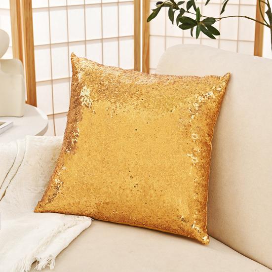 Sequin Pillow Case Shiny Sparkling Throw Pillow Cover Gold/Silver/Red Decorative Pillowcase for Couch Bed Sofa Party