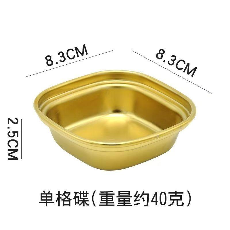 Stainless Steel 3-compartment Dip Tray Seasoning Sauce Seasoning Tray BBQ Restaurant Cutlery Tableware Gravy Boats