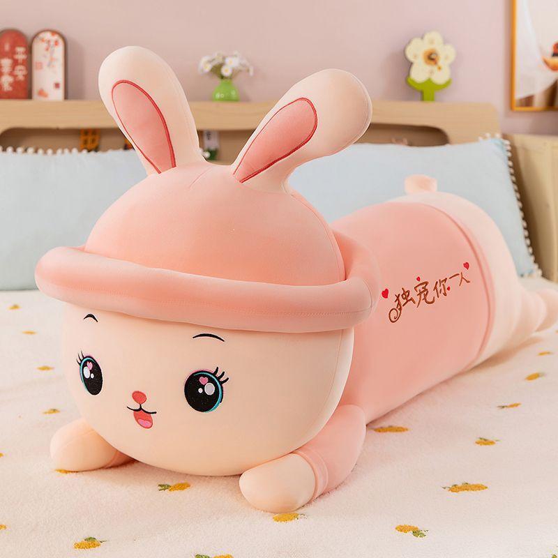 Large Plush Rabbit Hug & Sleep Pillow for Girls - Bedtime Companion Doll
