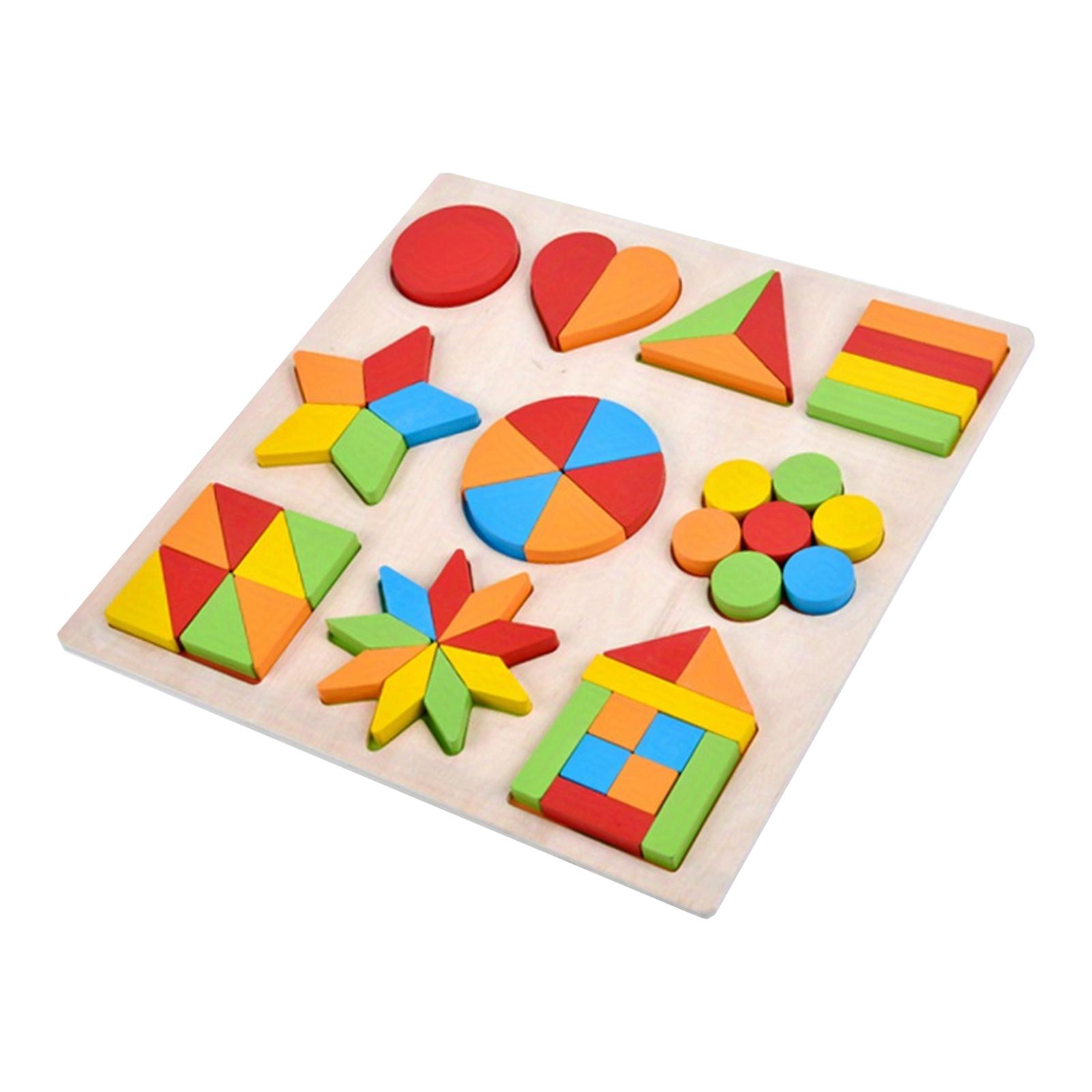

Wooden Shape Puzzle For Toddlers 3 To 5, Sorting & Stacking Toys For Baby Boys Girls, Shape Sorter And Color Sensory Educational Toys One Size