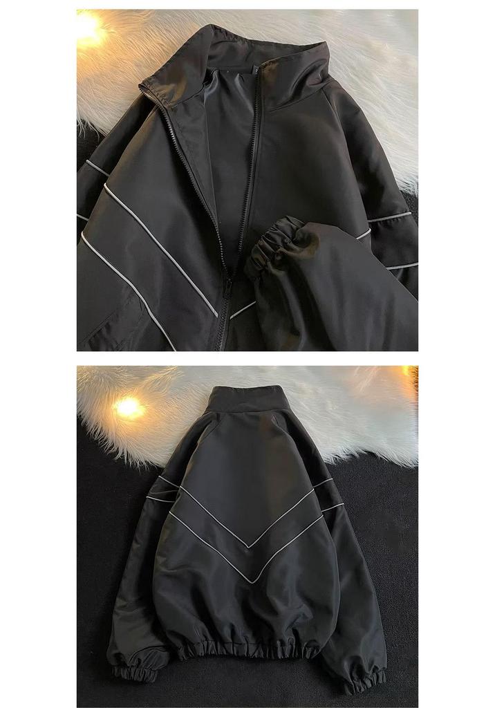2023 Reflective Solid Color Unisex Windbreaker Jacket - Functional and Fashionable
