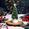 Mini Künstlicher Weihnachtsbaum Helles LED-Licht Bastelartikel Wohnzimmer Schlafsaal