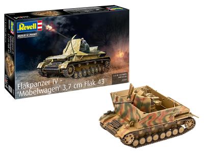 German Revell Scale Model Kit Panzer IV Mobelwagen Flak 43 1/72 03363 3.7cm (Tank)