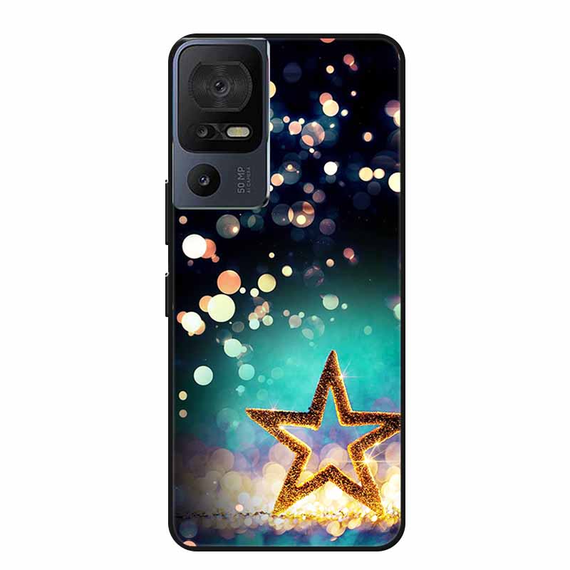 Für TCL 40 SE Handyhülle 40SE Hülle Schwarzes Silikon Weiche Rückseite Hülle Für TCL 40 SE Hülle Funda Für TCL40SE Capa 6.75" Schale