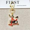 1Pcs Alloy Fitness Keychain Sports Theme Pendant Bag Charm Decorative Key Ring Gift For Sports Lover