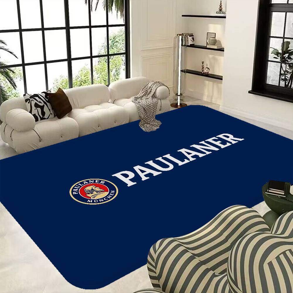 German Beer Paulaners Floor Mat Non-Slip Laundry Room Mat Laundry Decor Balcony Child Living Room Bedside Mats