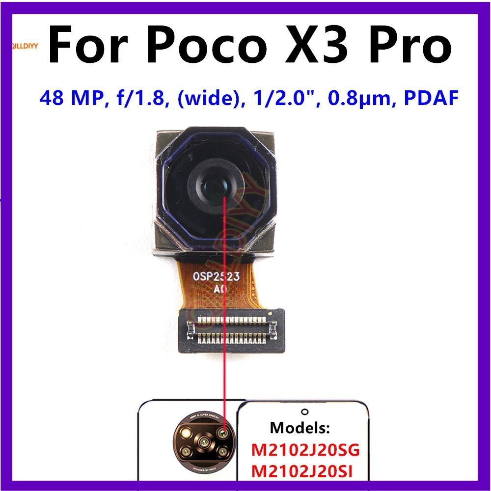 Front Rear Camera For Xiaomi Poco X3 Pro NFC GT Facing Frontal View Selfie Backside Flex Small Back Camera Module Parts Macro