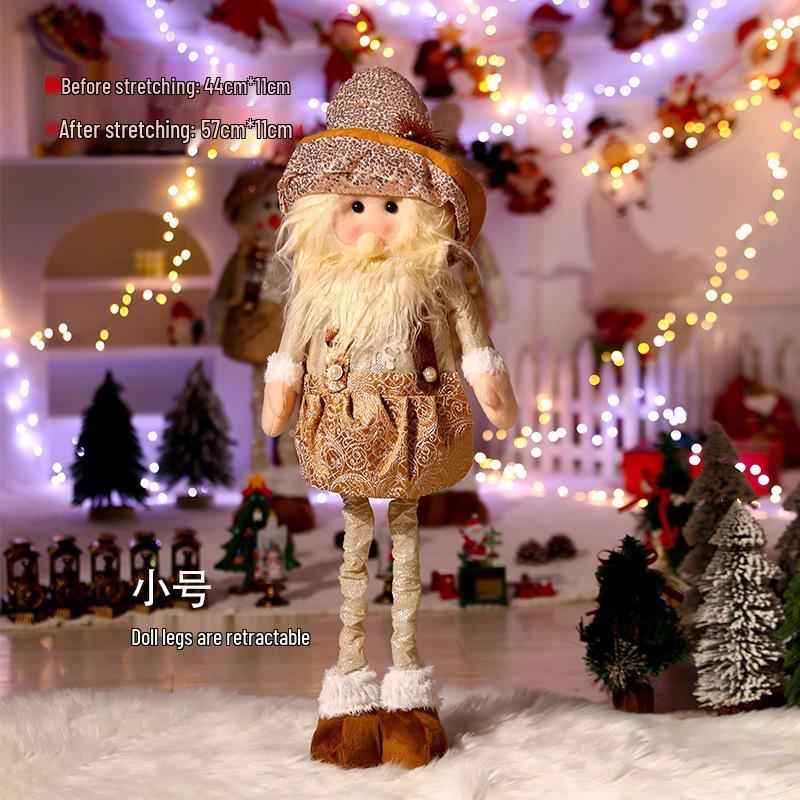 Christmas Cartoon Plush Doll Ornament: Santa, Snowman, Reindeer for Tree Decoration