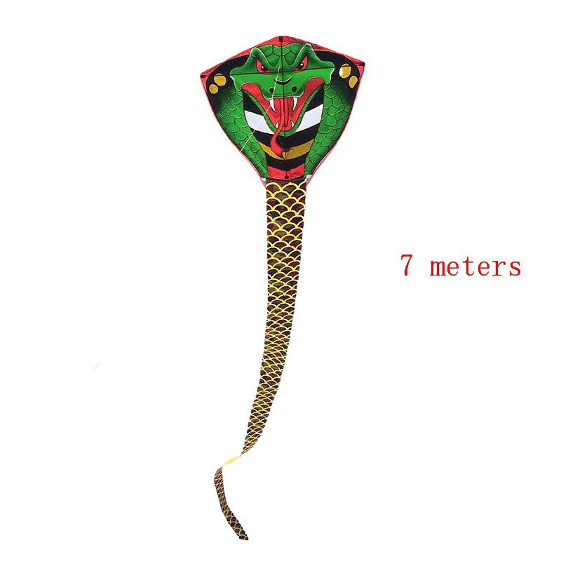 

1Pcs Outdoor Play Cobra Kite Large Snake Kite For Children Kite Nylon Facric Fly String Line Beach Sports