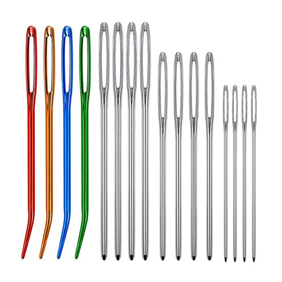 Yousheng 6/16Pcs Yarn Needle Set Assorted Darning Tapestry Needles Large Eye Blunt Bent Weaving Knitting Needles Sewing Crocheting Accessories