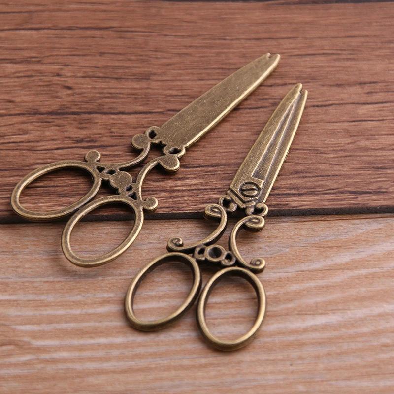 1pc 2-Color DIY Jewelry Large Scissors Alloy Pendant Charm, 60x24mm