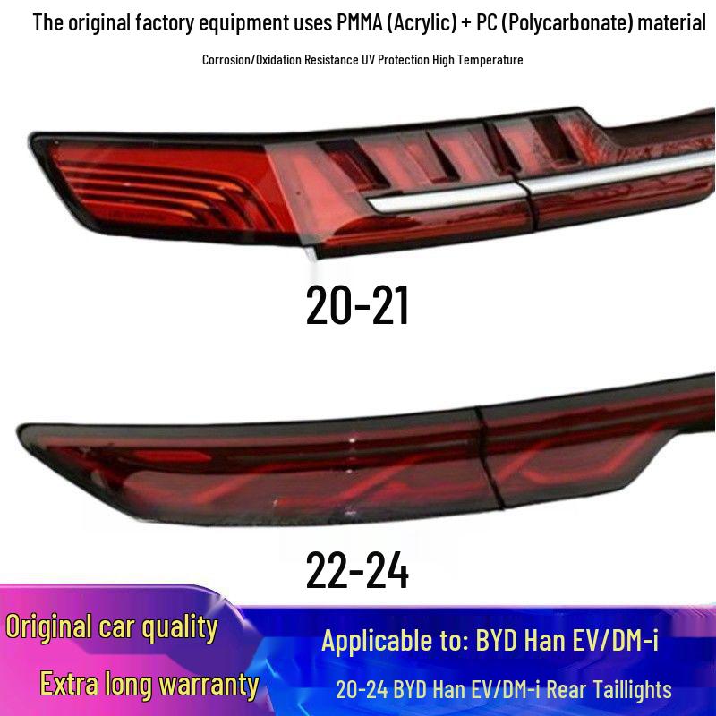 

Rear Tail Light Assembly for 2020-2024 BYD Han EV and Han DM with Reverse and Brake Light Cover 22-24 Driver Left [Outer] High Quality