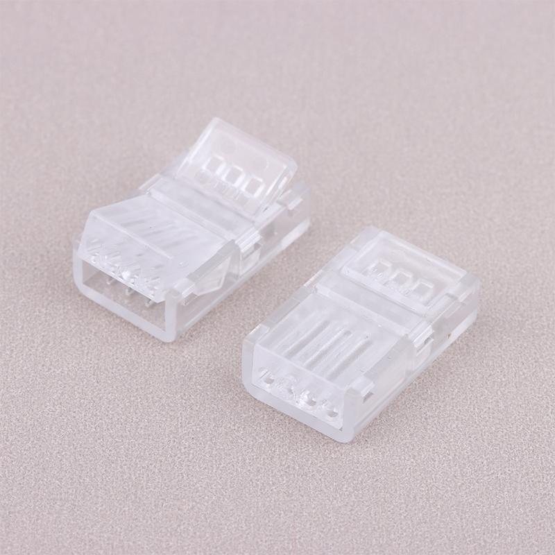 5/10/15Pcs 4Pin Solderless Rgb Led Strip Connectors 10Mm Quick Adapters For 5050 Multi-Color Track Lighting