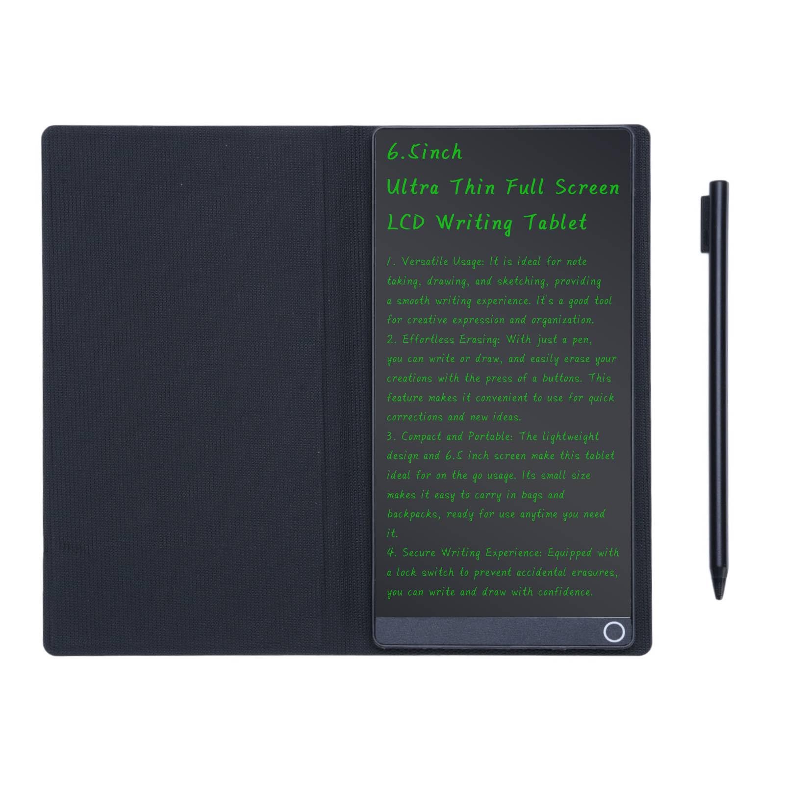 

Reusable Writing Tablet for Adults, 6.5 Full Screen Digital Notebook with Instant Erase, LCD Screen, for Note Taking, Drawing