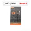 10pcs Carp Fishing Hook Straight Point X Medium Long Shank Size 2 4 6 PTFE Coating-Super Slide For Both Bottom Bait,Wafter And Pop-up Presentations