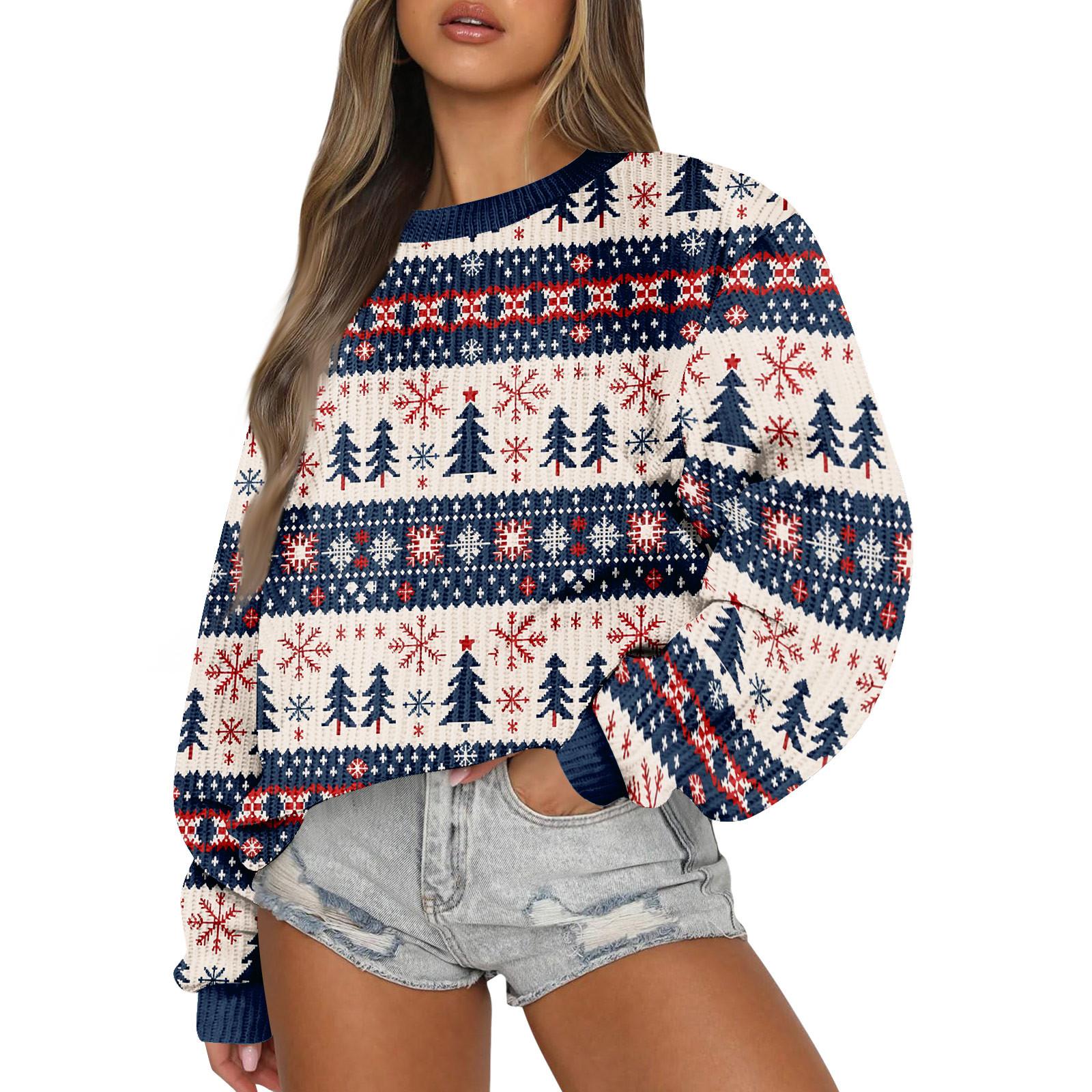 

Женский модный повседневный шерстяной трикотажный пуловер с длинным рукавом и круглым вырезом XXL тёмно-синий