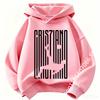 Boys Cristiano Ronaldo Hoodie CR7 Football Player Graphic Hooded Sweatshirt Kids Casual Long Sleeve Sport Pullover