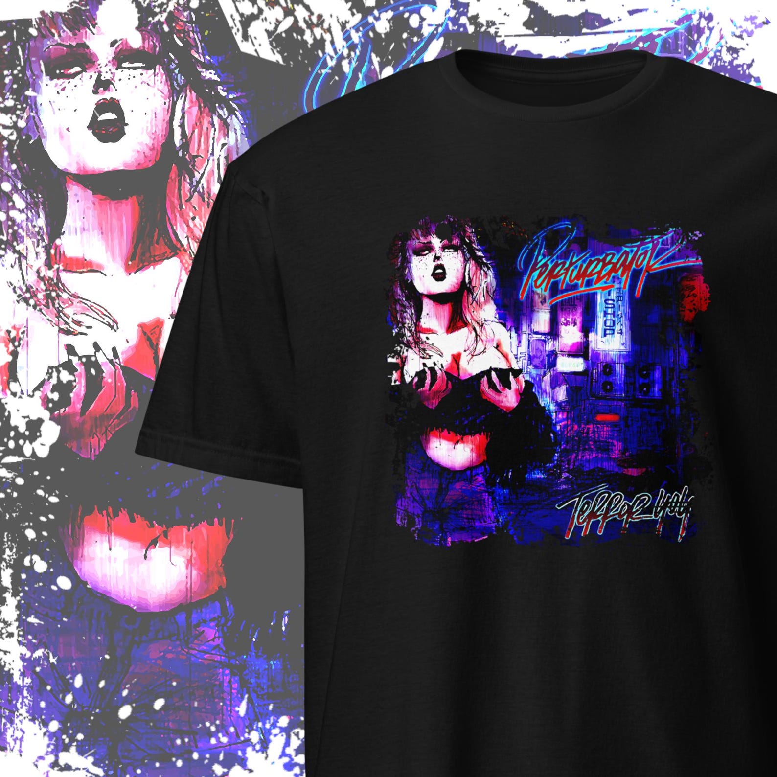 Perturbator T shirt Cyberpunk Synthwave Clothing L