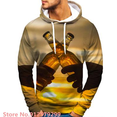 Cheers! Men's Women's Hoodie Casual Long Sleeve Printing Hooded Sweatshirt Pullover Tops