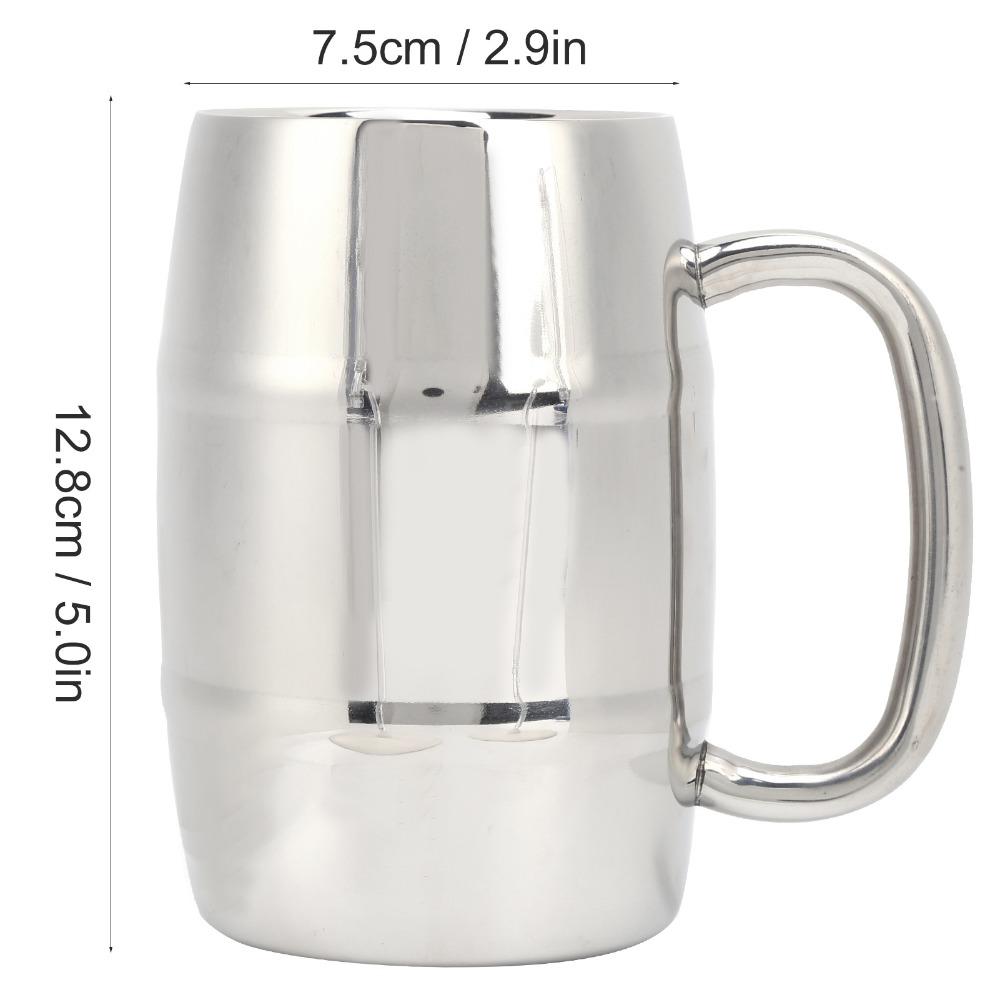 Whiskey Barrel Stainless Steel Coffee Mug Insulated Coffee Mug Indoors and Outdoors