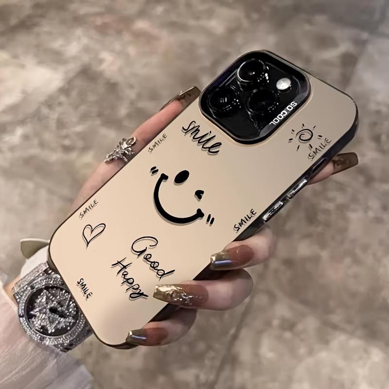 Custodia per telefono Faccina sorridente semplice ed energica Per serie iPhone 11 12 13 14 15 16 17 XS XR X 12 13 Plus Pro Max SE