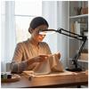 LED Desk Lamp 10W 3CCT Black with Magnifying Glass, Dimmer and Light Color Adjustment