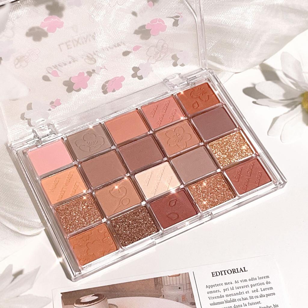 20-colour Eyeshadow PaletteFine and Easy To ApplyGentle Orange-brown Eyeshadow Palette