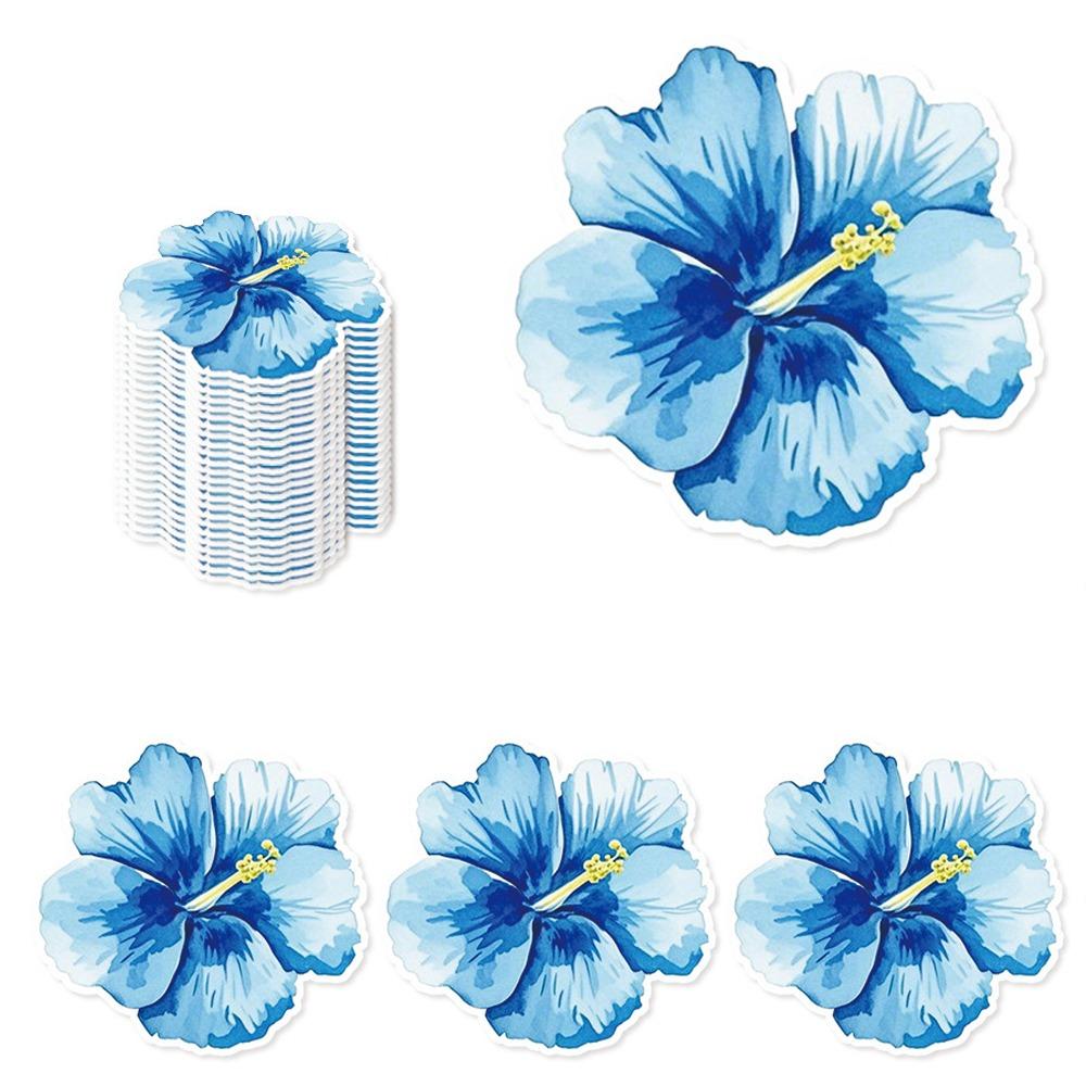 

25pcs Cartoon Flowers Shaped Table Mats Eco-Friendly Cup Mat Disposable Placemats Set Restaurant синий