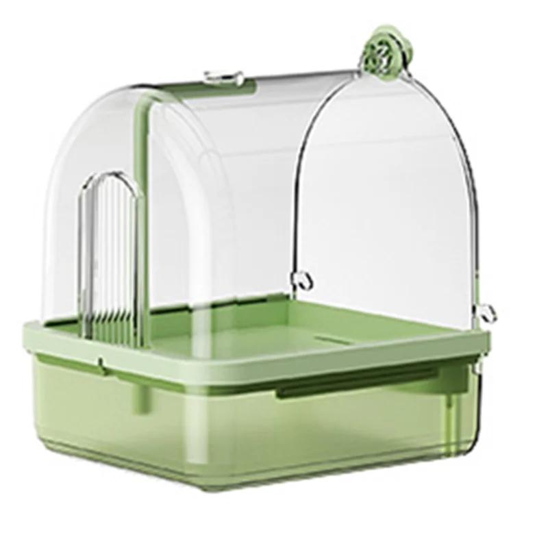 Birds Use External Bath Tubs for Bathing Parrot Bath Boxes Bird Baths with Transparency and Multi Functional Shower Bathtubs