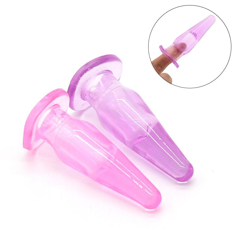 Soft Jelly Finger Anal Plug Mini Bullet Butt Plug Clitoris Stimulator Anal Sex Toys for Woman Adult Sex