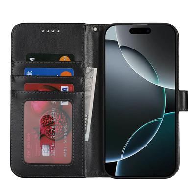 Capa Carteira Couro Flip para iPhone 16 Pro Max R61 Texture