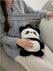 Borsa dell'acqua calda Scaldamani Invernale Standard Nazionale Ricaricabile Peluche Panda Scaldamani con Doppie Tasche per le Mani Staccabile Portatile Cartone Animato Scaldamani