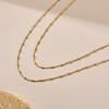 18K Gold-Plated Brass Chain: European & American Style Layered Clavicle Necklace