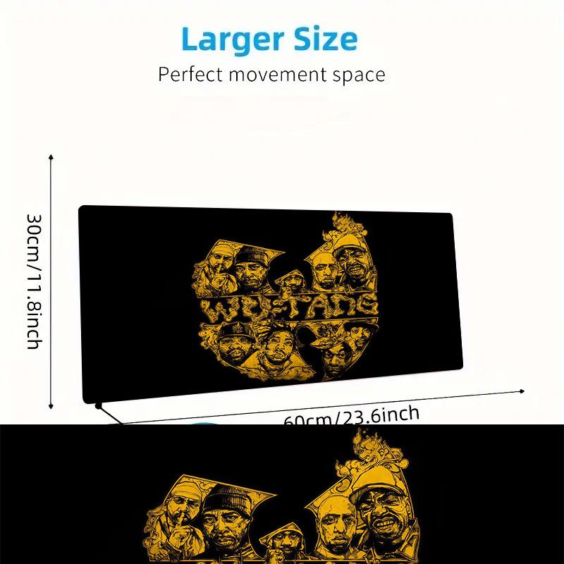 Wu‑Tang Clan Print  Cushion Non-slip Laptop Tablet Big Mousepad XXL Mat Mini PC Playmat With Lock Edge