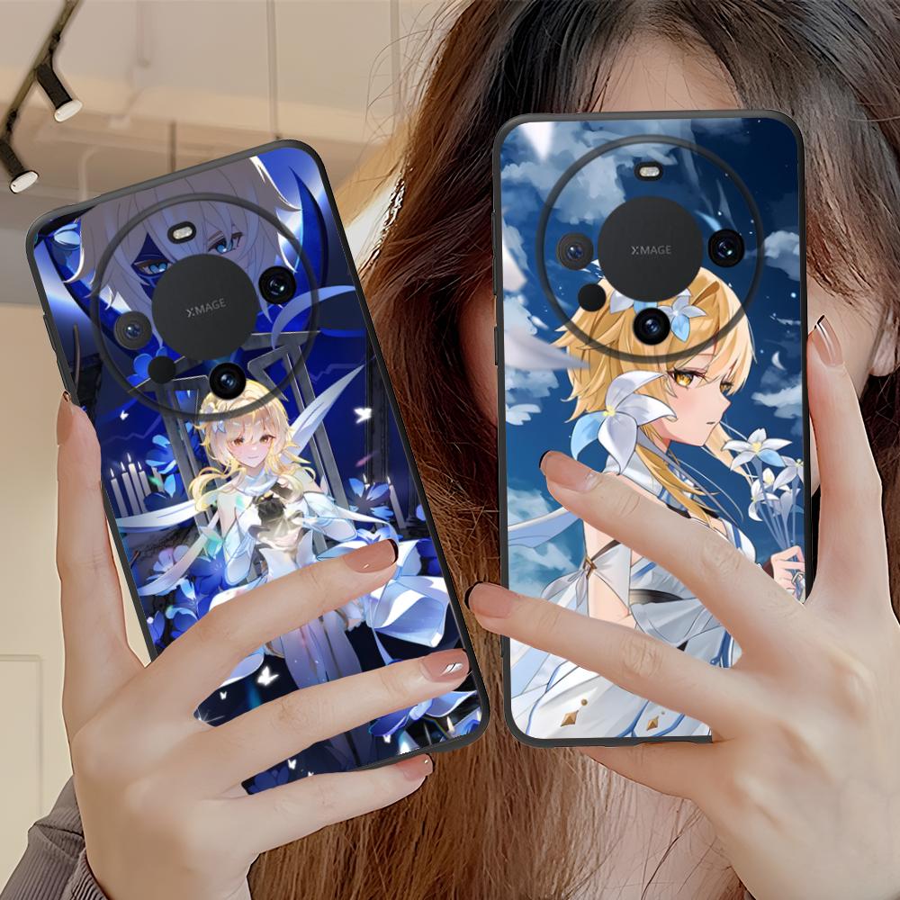 Game GI Lumine Matte TPU Mobile Phone Case for Huawei Mate 60 50 40 30 20 10 Pro Plus Lite E 5G Colorful Printing Cover