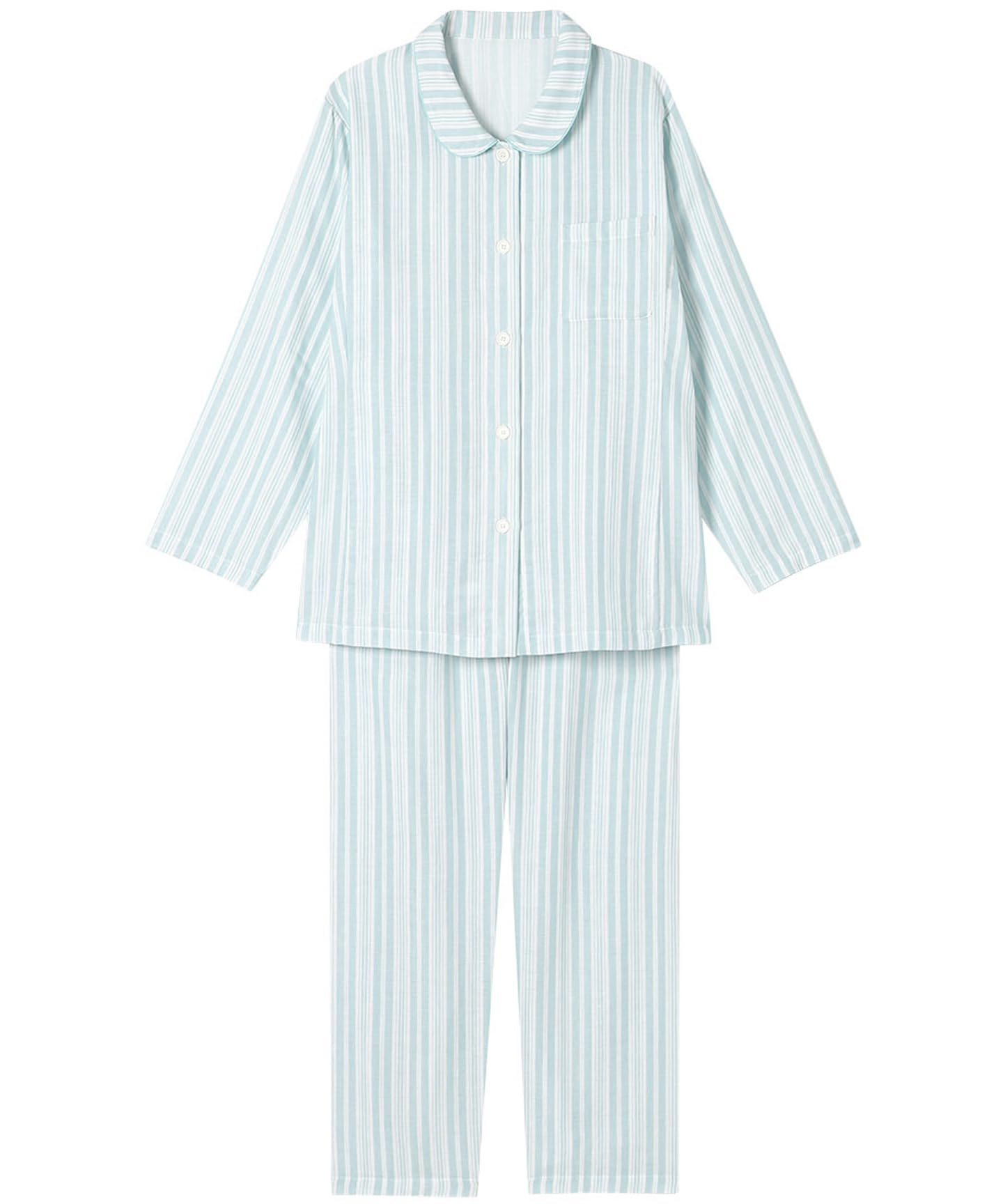 

EP8070 Пижама с длинным рукавом с хлопковой двойной марлей крыло/брюки Wacoal женские, 100% (тело),