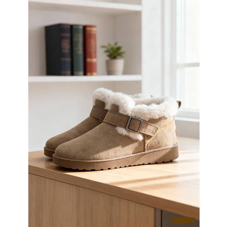 

Зимние женские повседневные пушистые сноубутсы, женские утепленные и с начесом теплые хлопковые туфли, нескользящая женская обувь 40