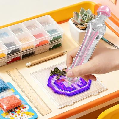2.66mm Perler Bead Pen Melty Bead Dispense Pen Tool, Easy To Use & Efficient, DIY Decor Melting Beads Art Accessories for Kids & Parents Craft, Boy