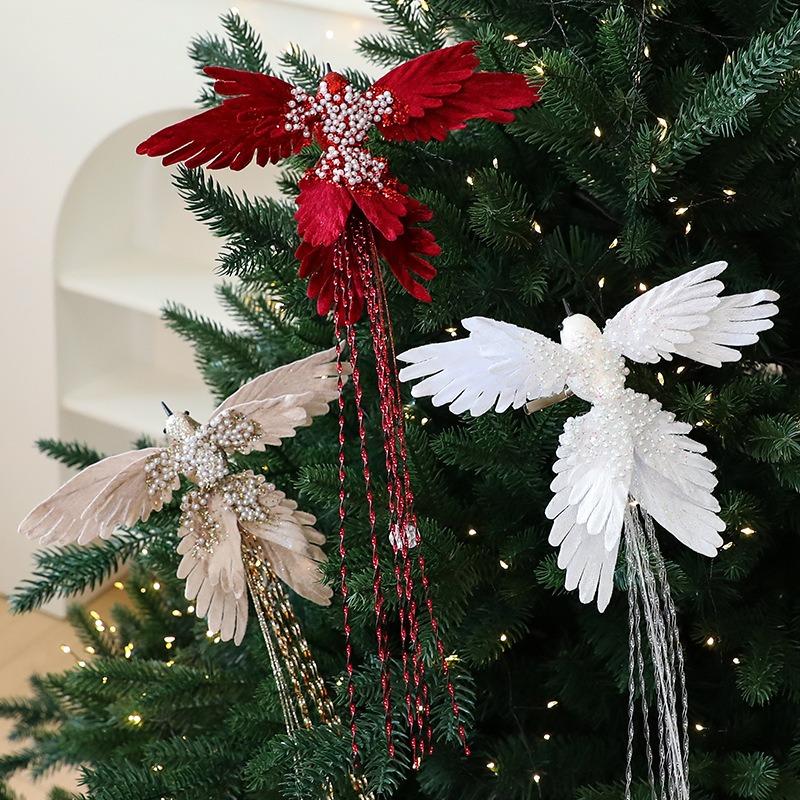 1pcs/set Xmas Hummingbird Tree Decor Lightweight Foam Polyester Hanging Ornament for Christmas Home Party Home Decoration
