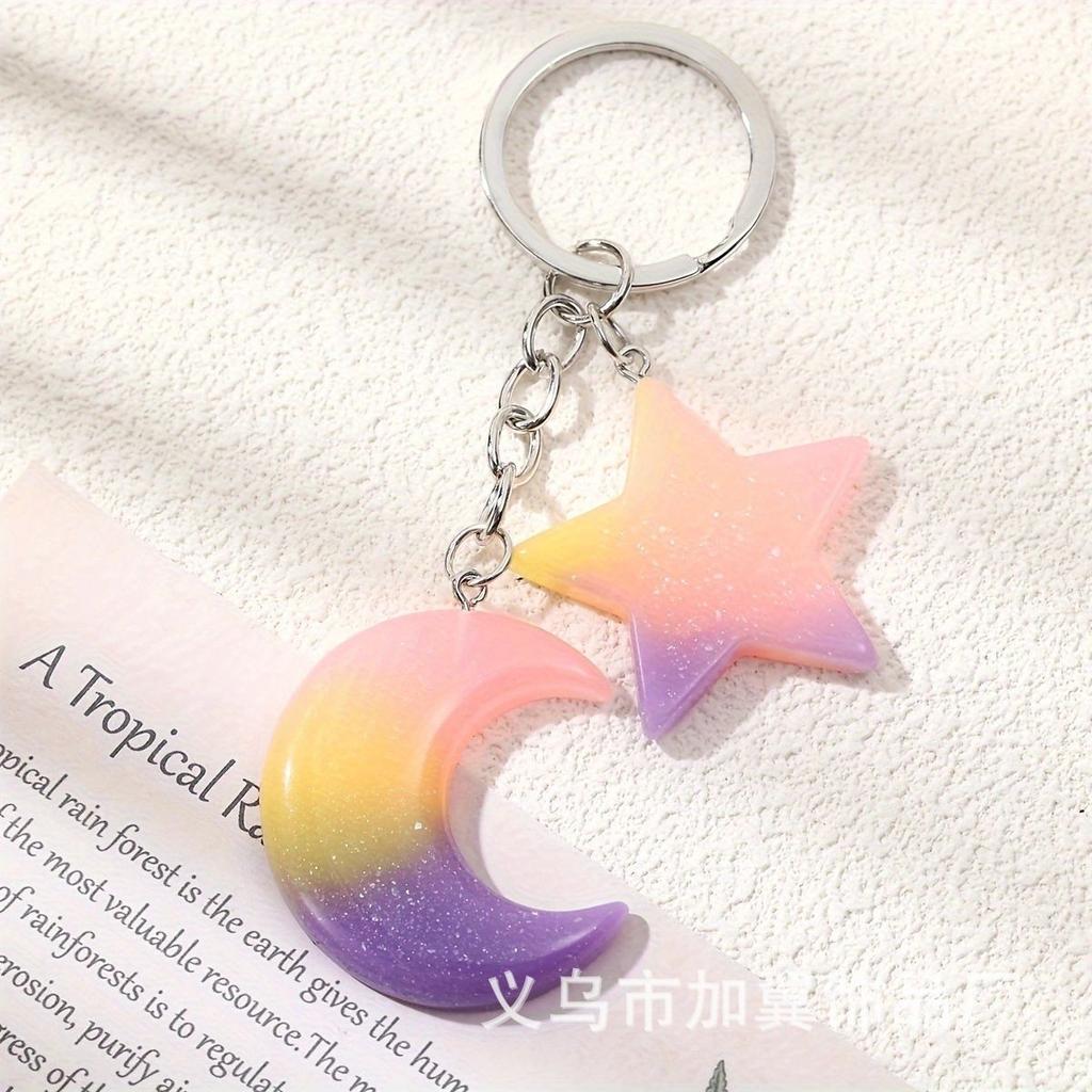 Original Symphony Mode Süßer Stern Mond Schlüsselanhänger Tasche Anhänger Schmuck Lagerware
