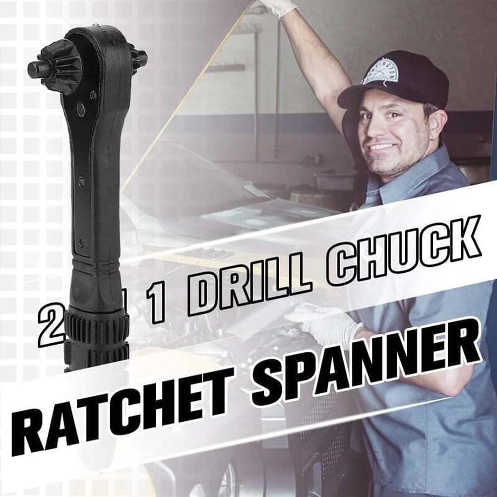 2 in 1 Drill Chuck Ratchet Spanner Steel Drill Chuck Key Drill Chuck Wrench Electric Drill Clamping