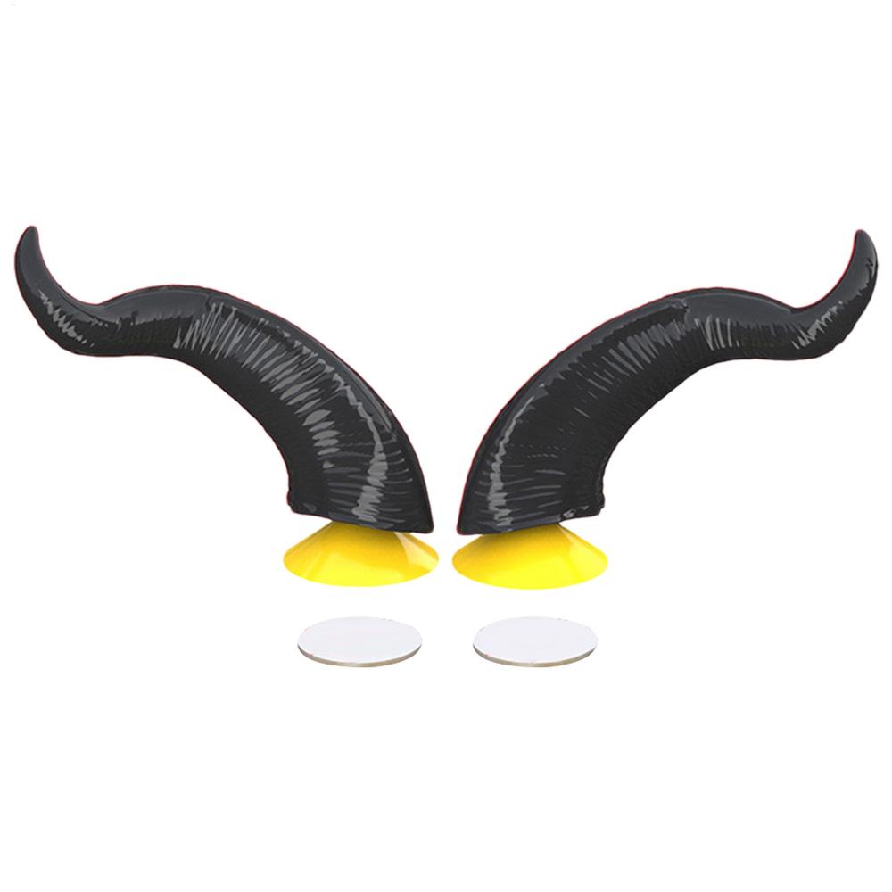 2PCS Cute Personality Motorcycle Electric Helmet Decoration Devil's Horns Motorbike Helmet Accessories Stickers Cosplay Styling