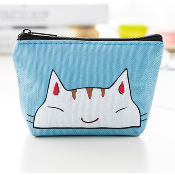 1PC Cat Coin Purse Women Wallet Small Cute Cartoon Animal Card Holder Key Bag Kid Children Purse