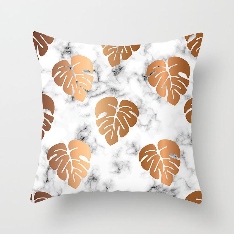 Ins Marble Geometric Print Square Pillow Cover Sofa Cushion Cover